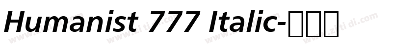Humanist 777 Italic字体转换 Humanist 777 Italic字体转换